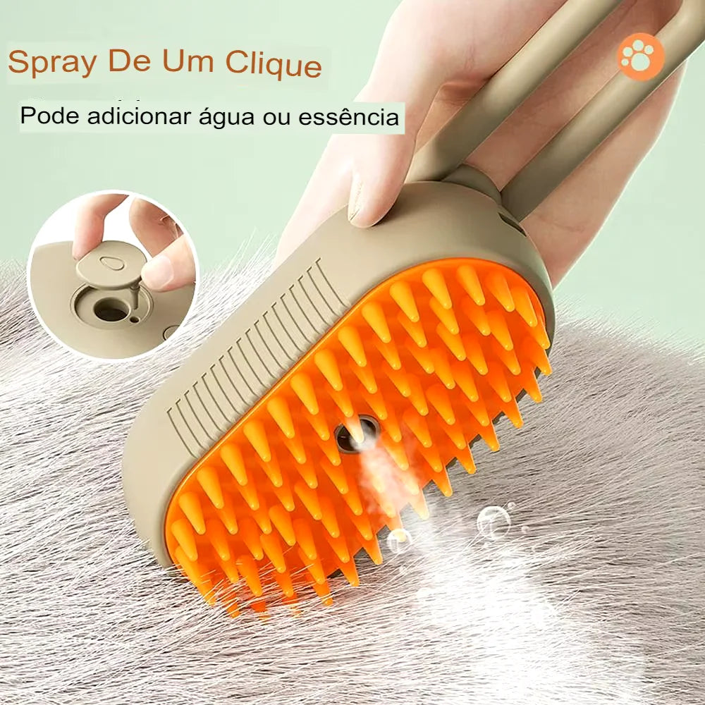 Steam Pet Grooming Comb - 4-in-1 Anti-Flyaway Brush