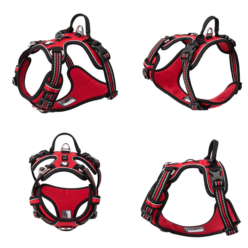 No-Pull Dog Harness with Reflective Straps and Quick-Release Buckle