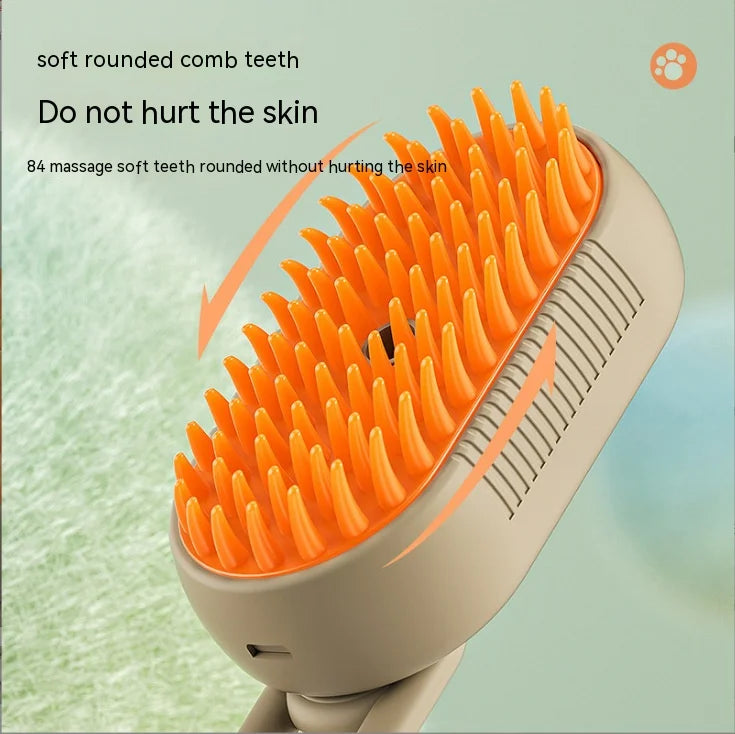 Steam Pet Grooming Comb - 4-in-1 Anti-Flyaway Brush