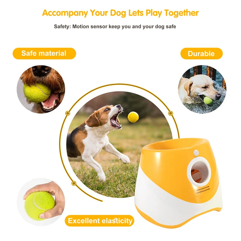 Automatic Tennis Ball Launcher for Dogs – Interactive Fetch Toy