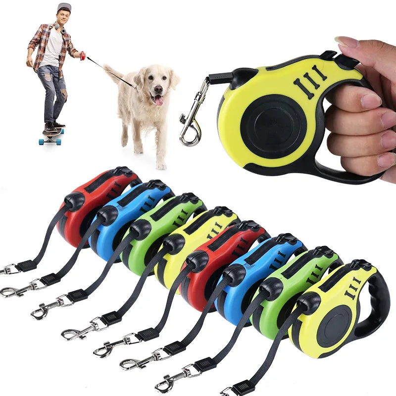 Flexi Retractable Dog Leash - 3 Meters 5 Meters