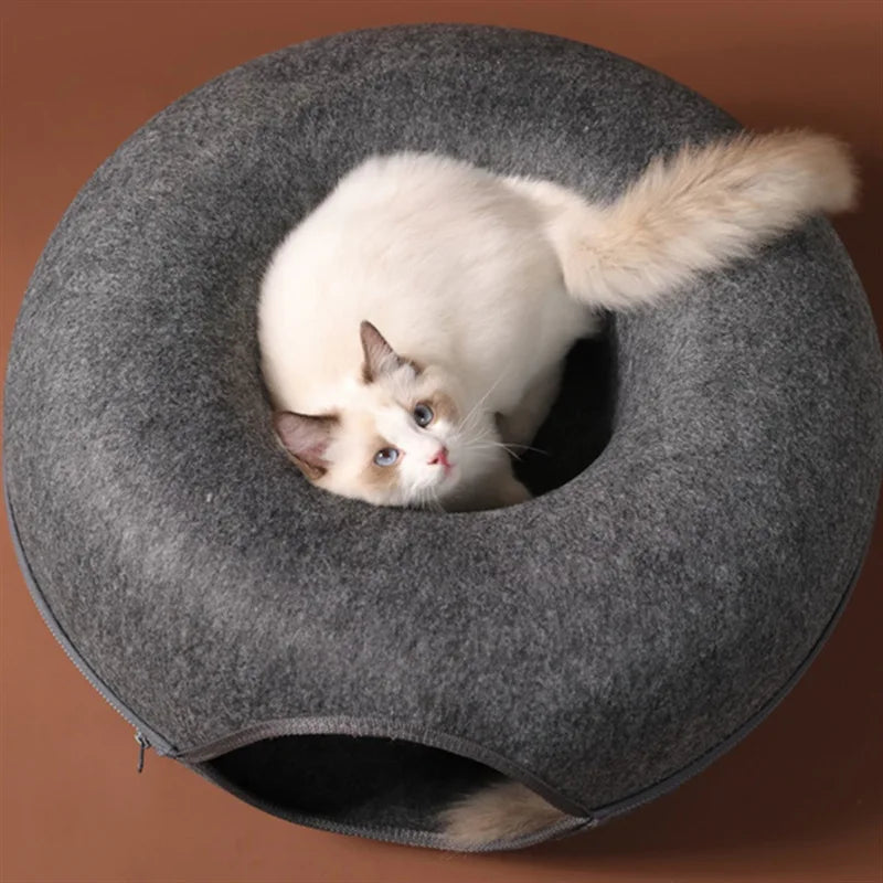 Donut Cat Bed & Play Tunnel Combo