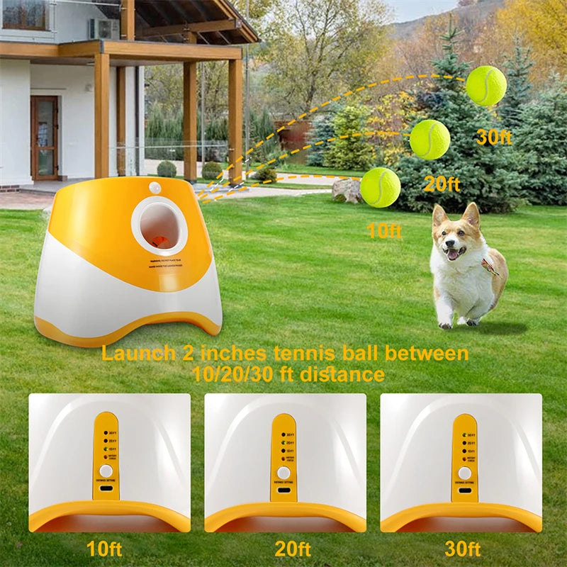 Automatic Tennis Ball Launcher for Dogs – Interactive Fetch Toy