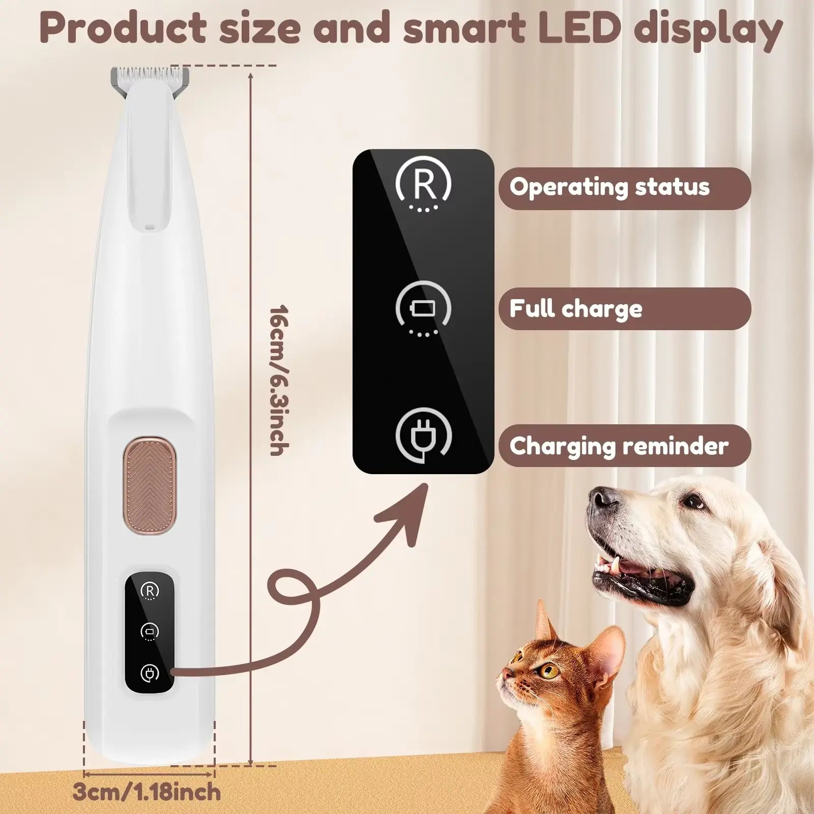 Electric Waterproof Pet Paw Hair Trimmer