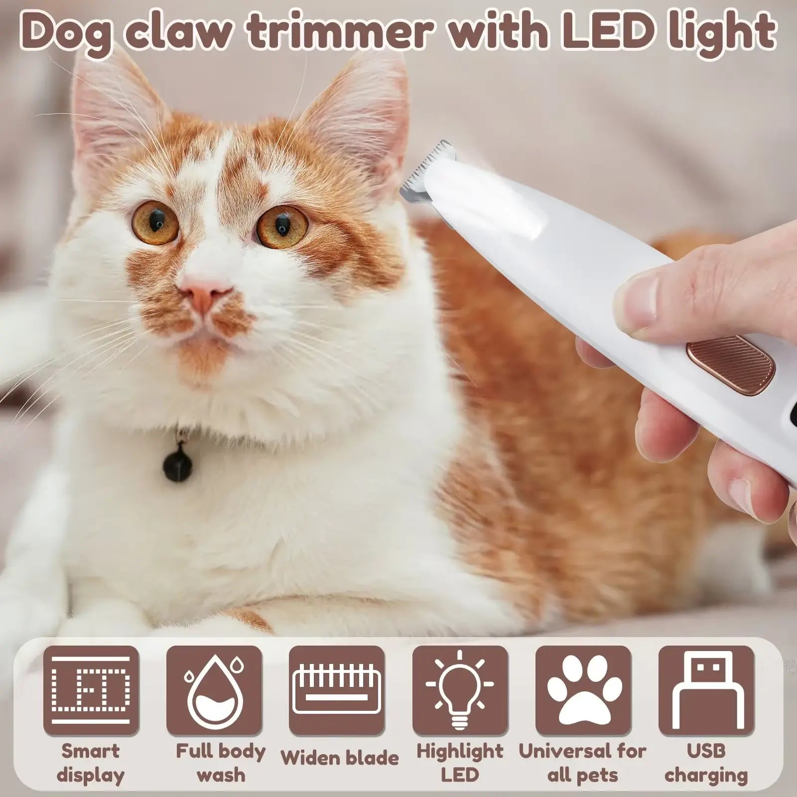 Electric Waterproof Pet Paw Hair Trimmer