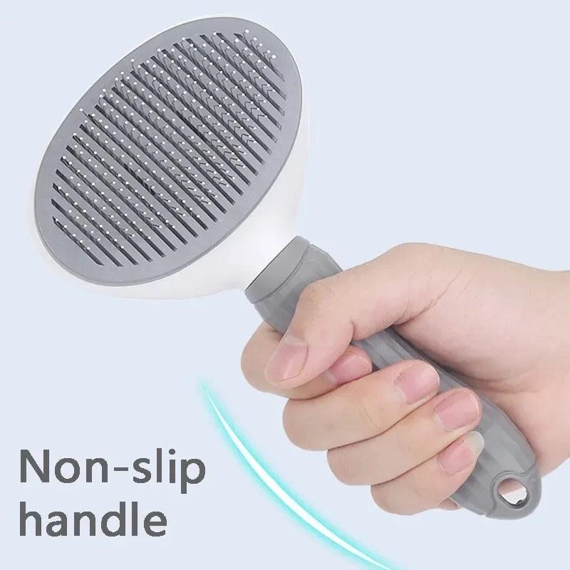 Self-Cleaning Pet Hair Removal Comb for Cats & Dogs